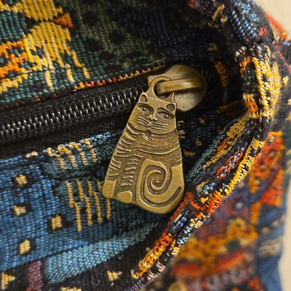 Laurel Burch Vintage tote style cat motif tapestry bag - Picture 8 of 11